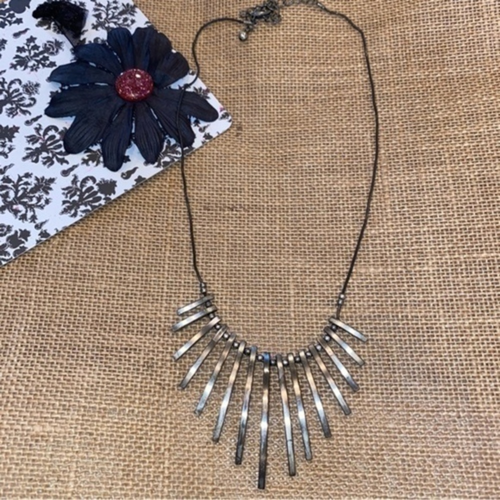 Contemporary Metal Necklace EUC